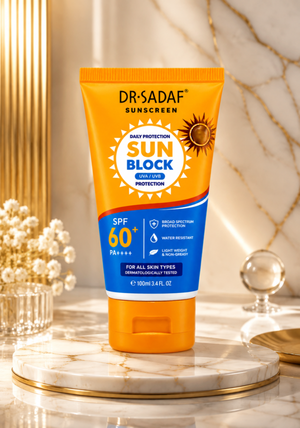 Dr. Sadaf SPF 60+ Sunscreen Broad Spectrum UVA UVB Protection 100ml