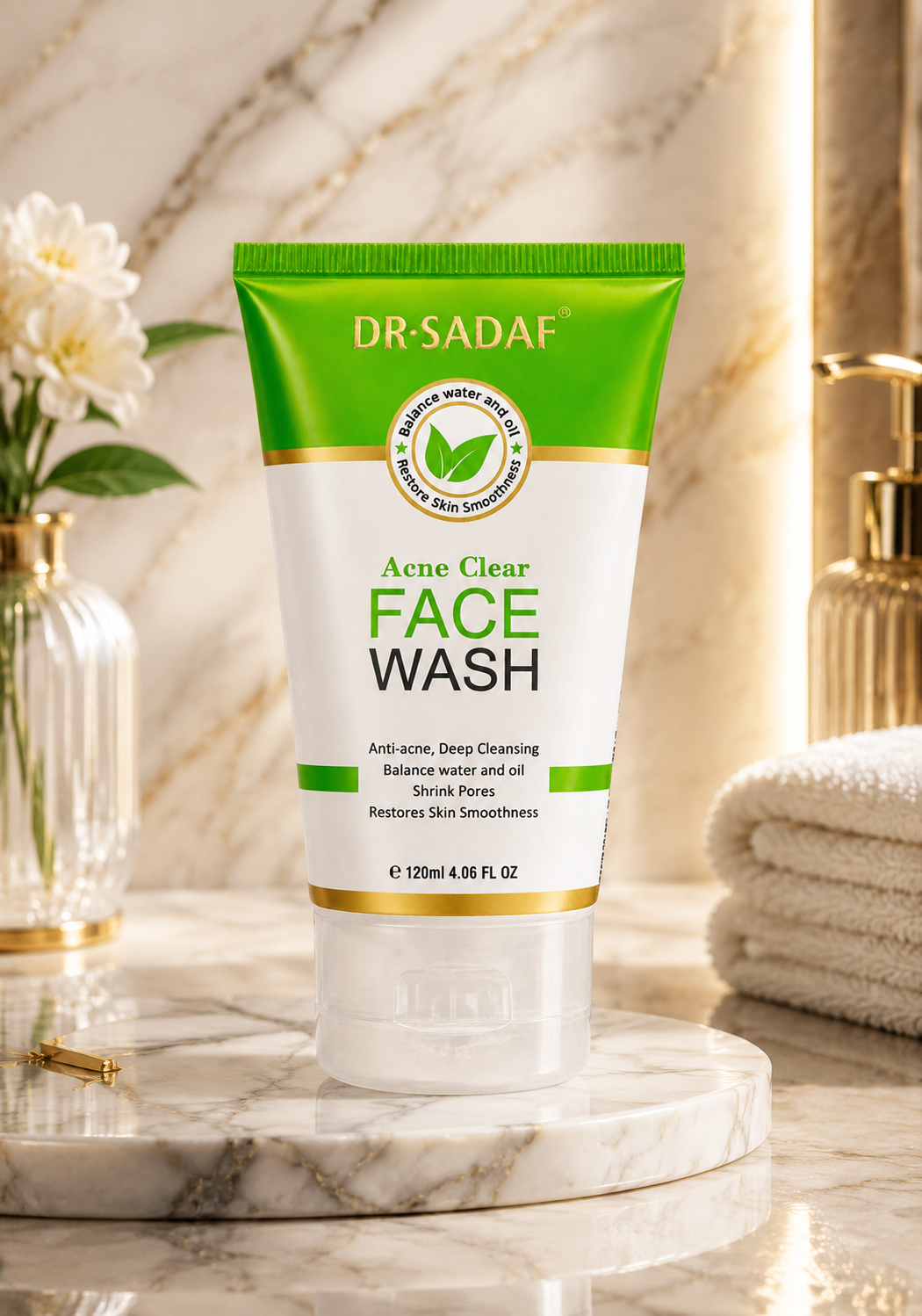Dr Sadaf Acne Clear Face Wash 120ml for deep cleansing and oil balance skincare