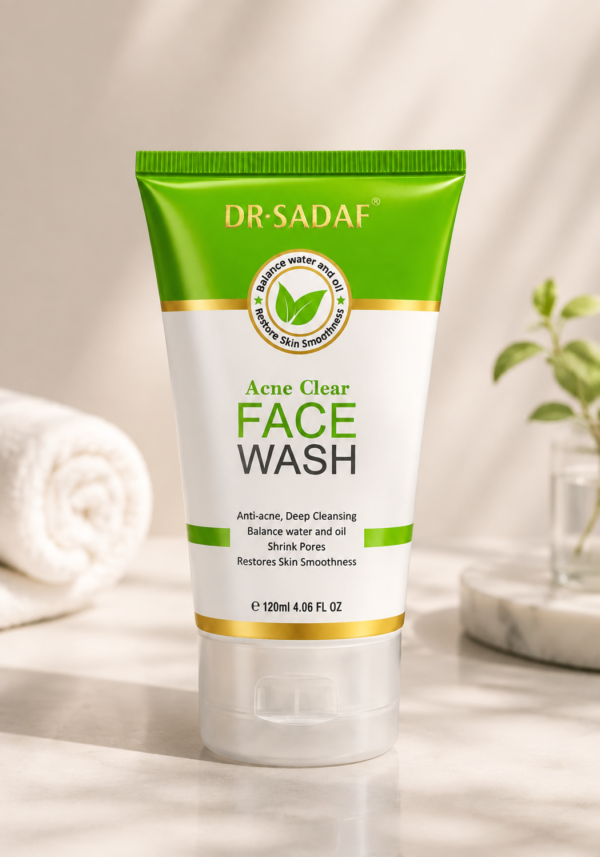 Dr Sadaf Acne Clear Face Wash 120ml for deep cleansing and oil balance skincare