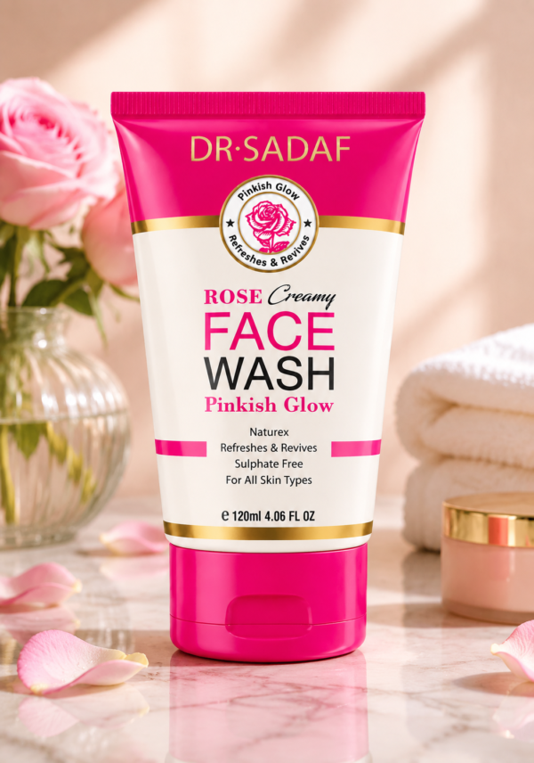 Dr Sadaf Rose Creamy Face Wash for daily skincare
