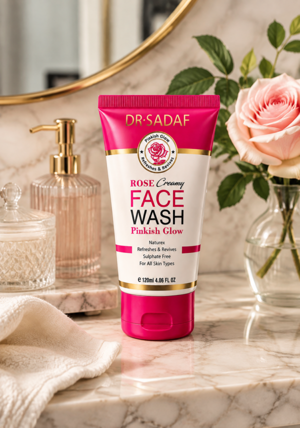 Dr Sadaf Rose Creamy Face Wash for daily skincare